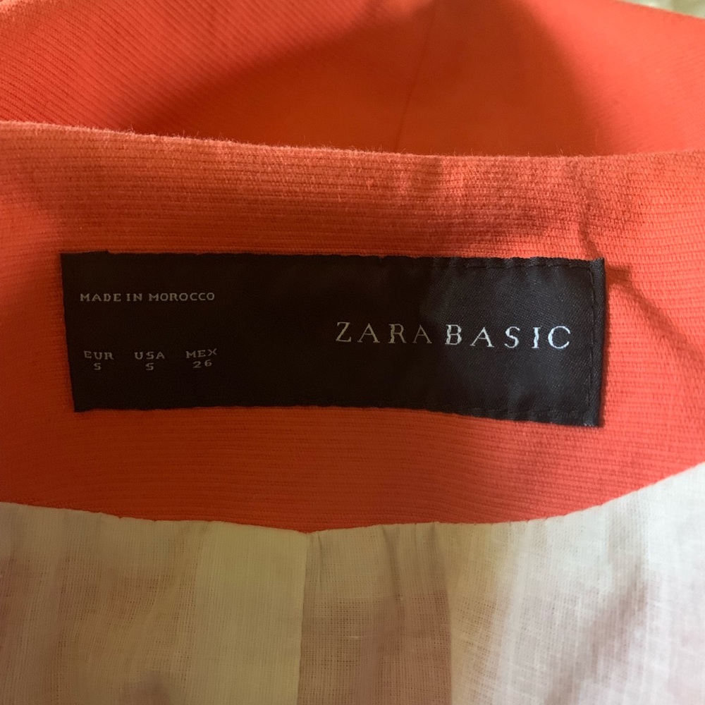 Zara Basic Size S Orange Jacket Length 21” - image 6